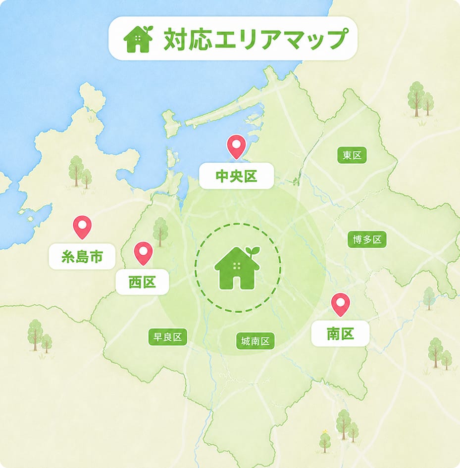 対応エリアマップ（糸島市・福岡市西区）