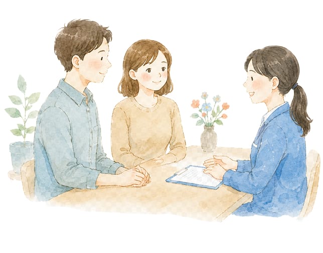 保護者の方の子育て相談のイラスト